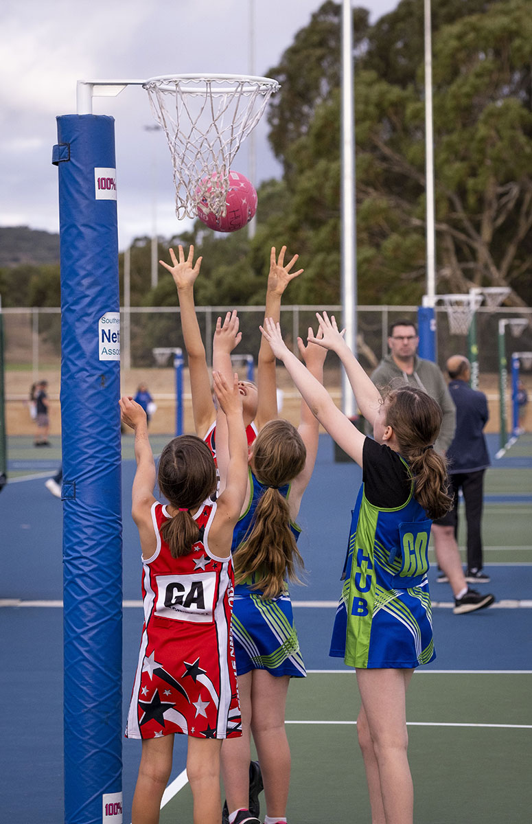 Rebounding the ball netball