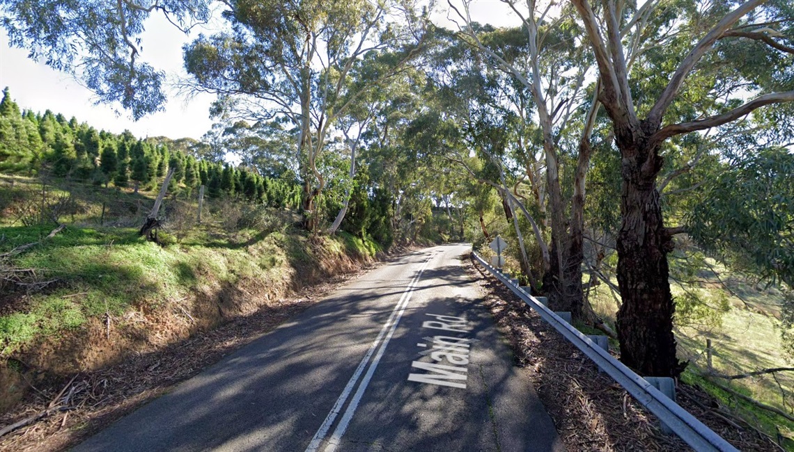 A Google Street View image of Main Road, Cherry Gardens.