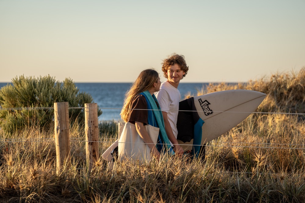 Ella and Nathan after a day on the water